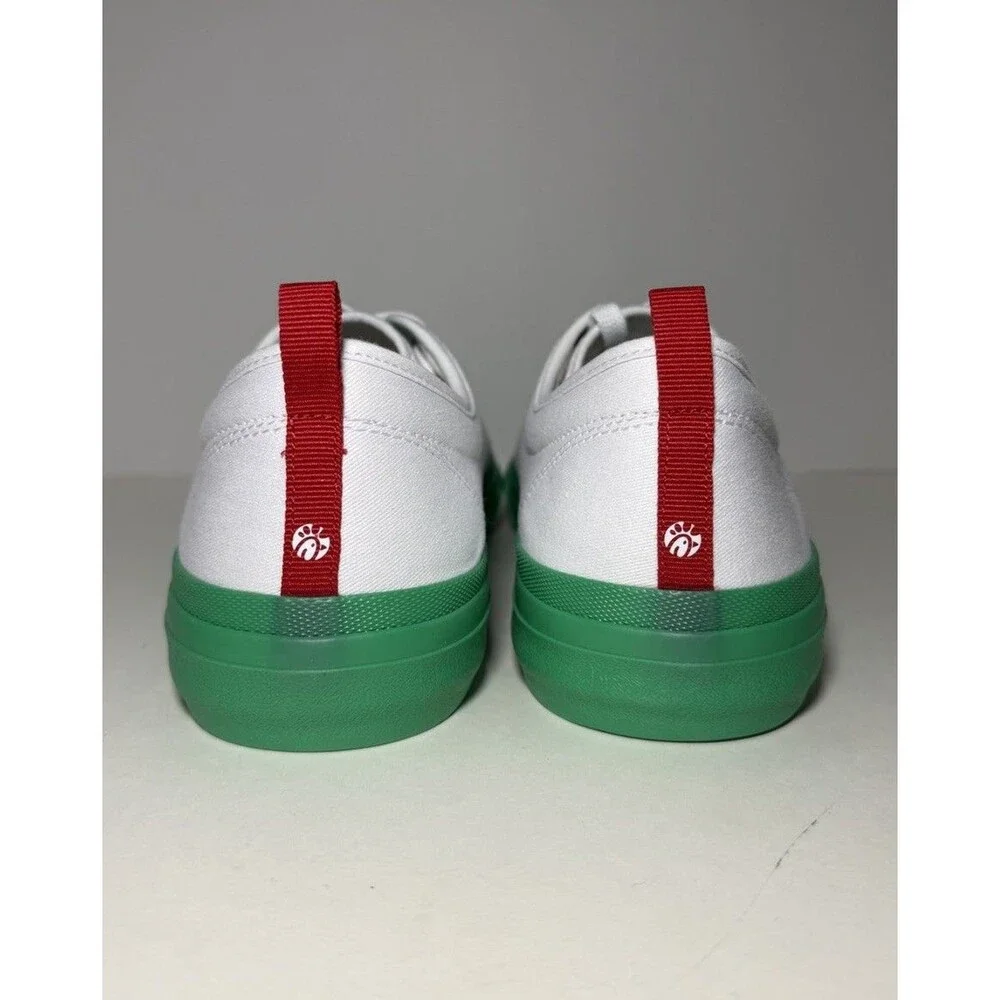Chick-fil-A Sweet & Spicy Sriracha Sneakers Men's‎ 11 White Green Canvas Shoes